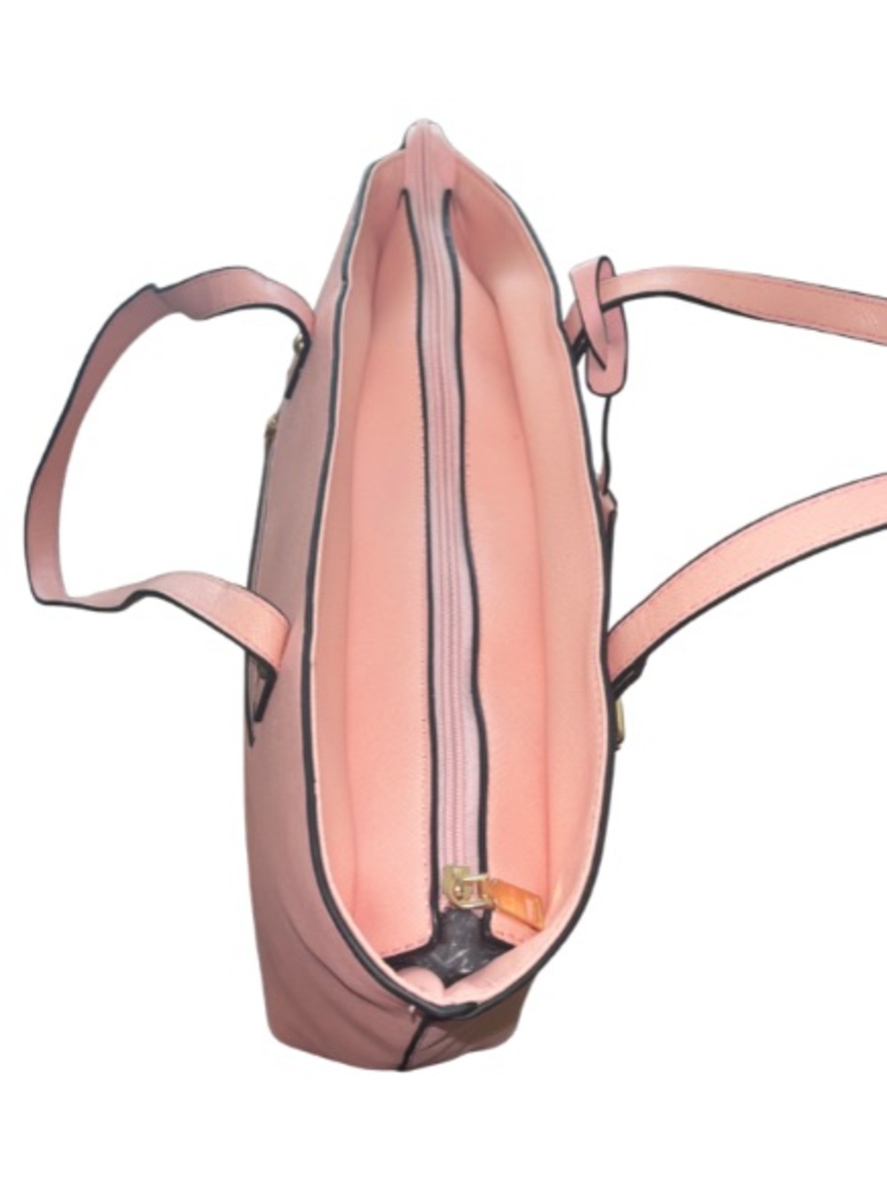 NWOT ELIM & PAUL Blush Pink Faux Leather Shoulder Tote Bag - Gold
Hardware - Picture 6 of 10